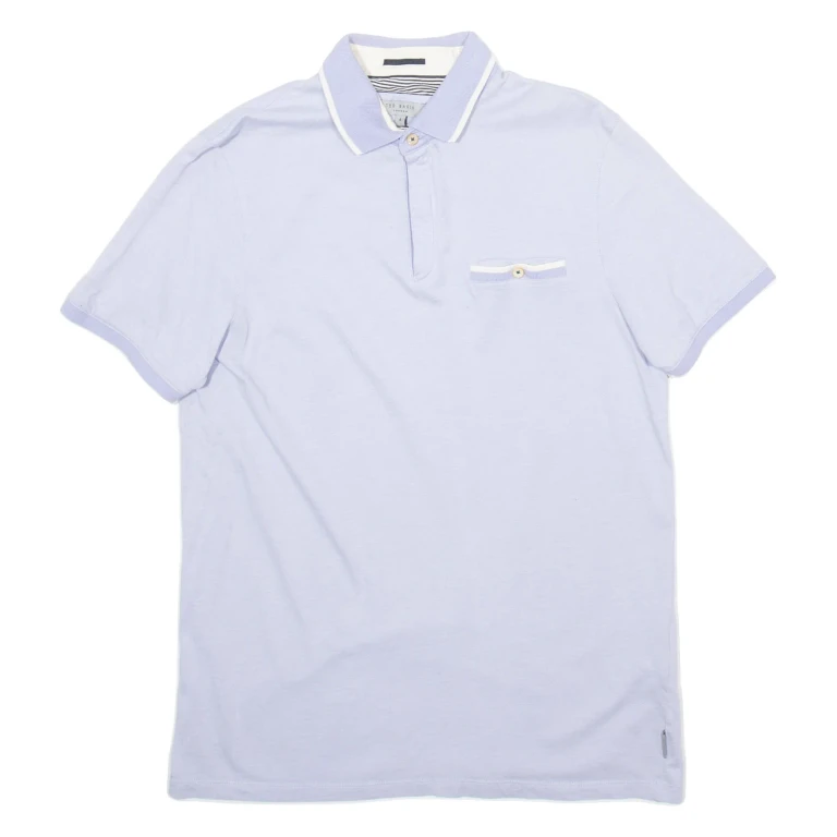 TED BAKER Mens Polo Shirt Purple L