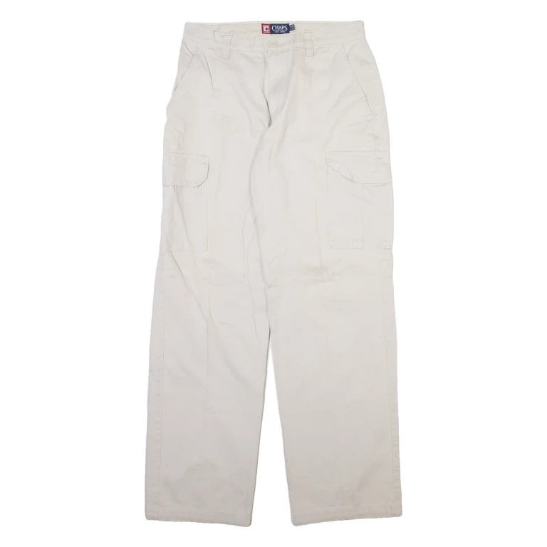 CHAPS Cargo Mens Trousers Beige Regular Straight W30 L32