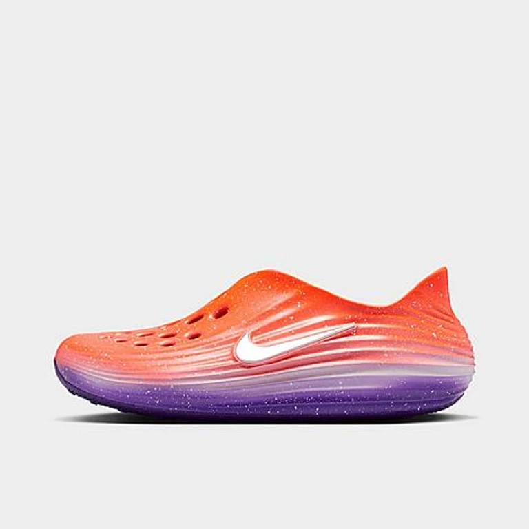Nike Men's ReactX Rejuven8 Print Recovery Casual Shoes in Safety Orange/Court Purple/White Size: 6.0