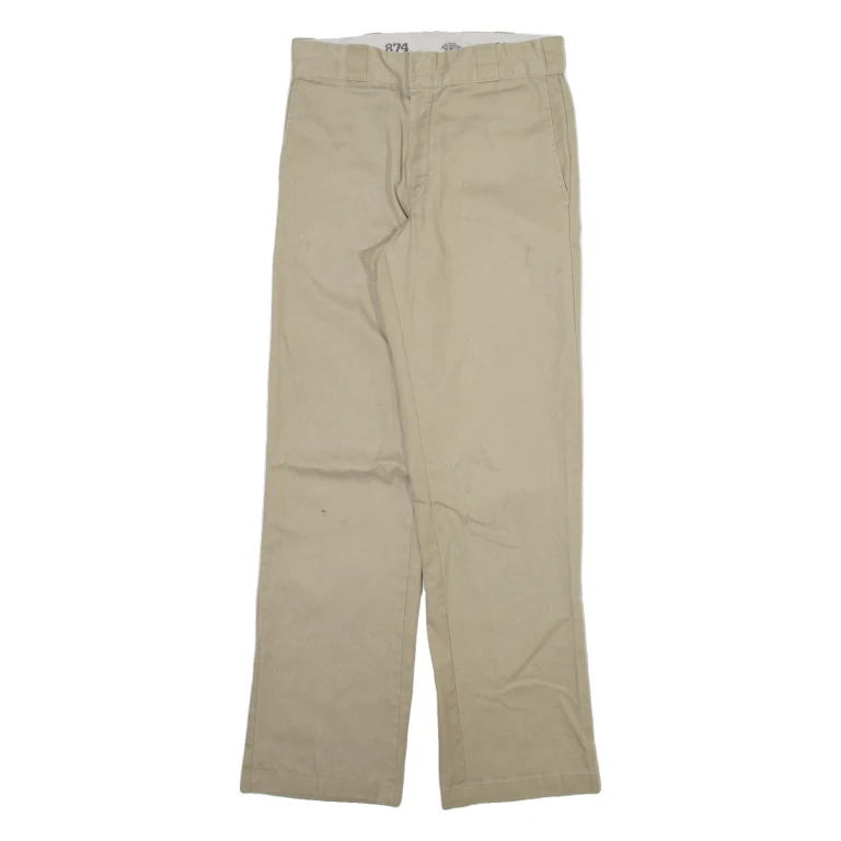 DICKIES 874 Workwear Mens Trousers Beige Regular Straight W30 L32