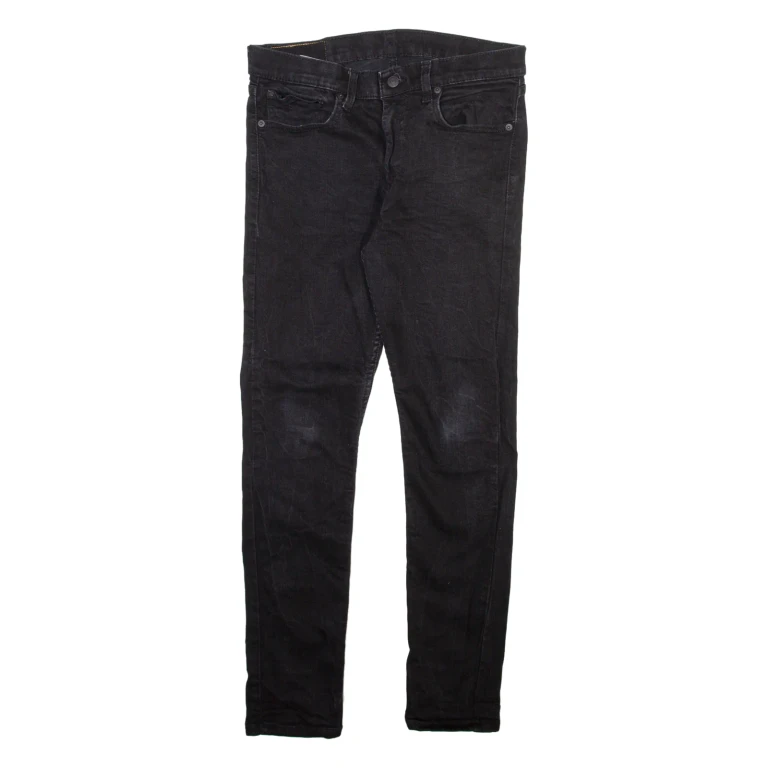 LEVI'S 519 Jeans Hi-ball Mens Black Slim Skinny W31 L29