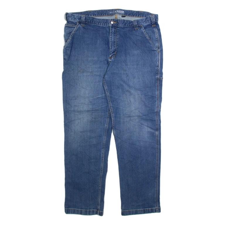 CARHARTT Mens Jeans Blue Relaxed Straight W40 L32