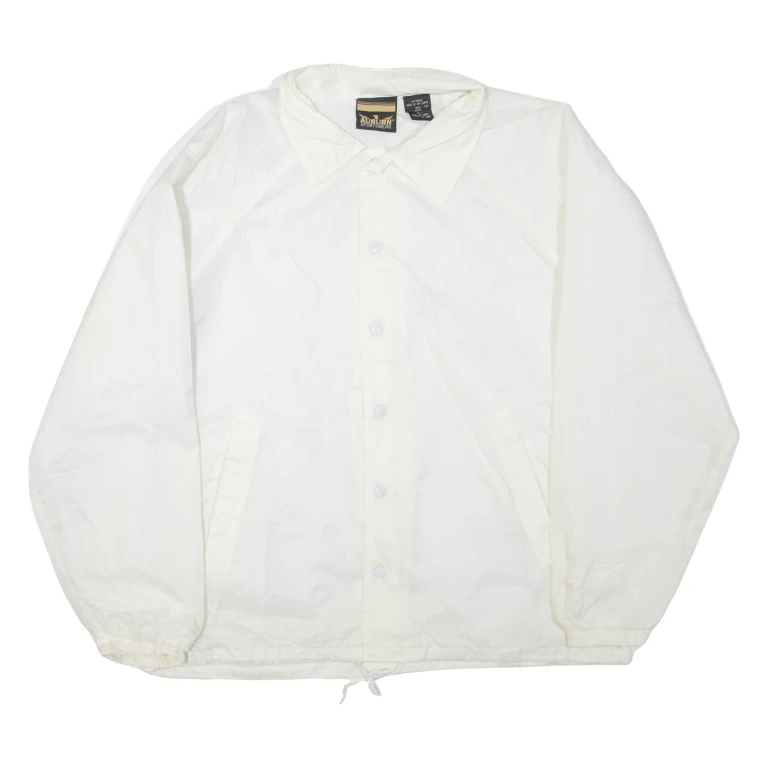 AUBURN Mens Shell Jacket White Nylon L