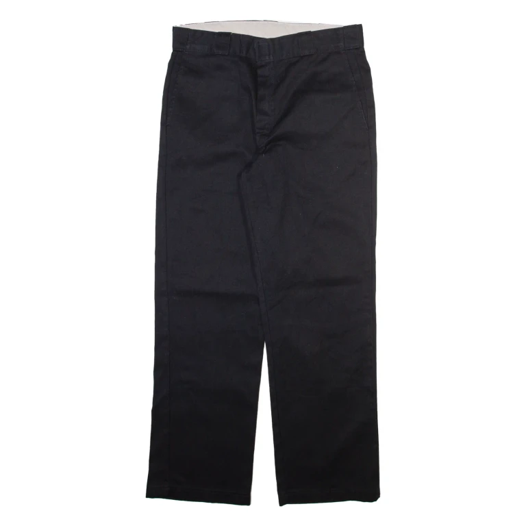 DICKIES Mens Trousers Black Regular Straight W33 L30