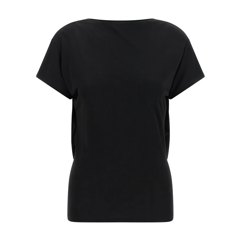 Camiseta de viscosa negra