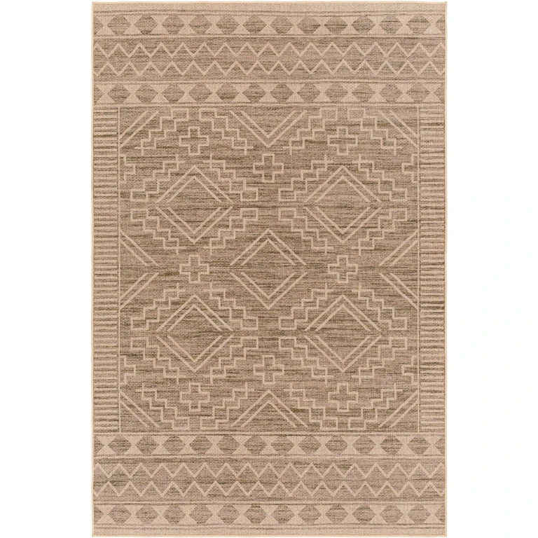Halle Tan Washable Area Rug - Clearance