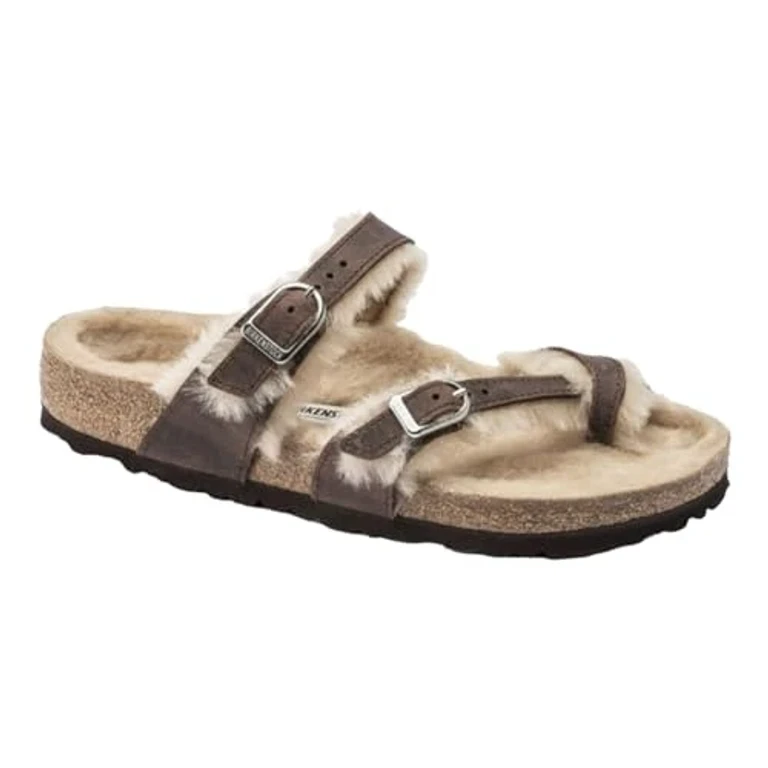 Unisex Mayari Shearling Natural Leather Brown