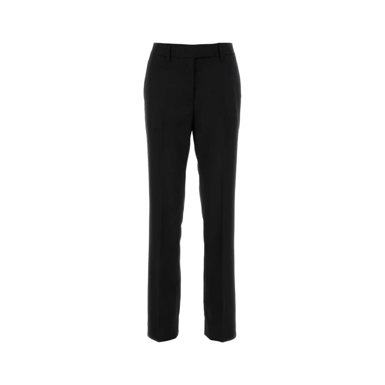 Prada Black Wool Pant Nero Pantaloni - Women