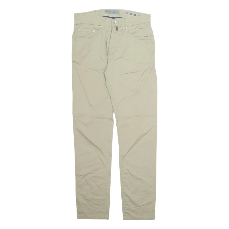 PIERRE CARDIN Mens Trousers Beige Regular Tapered W30 L32