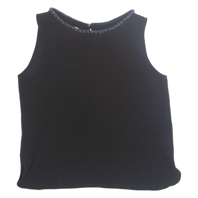 Womens Bardot Top Black Sleeveless M