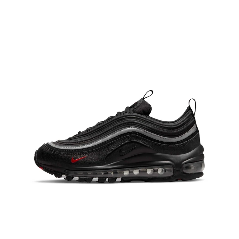 Grade School Air Max 97 'Black Silver Red' Sneakers