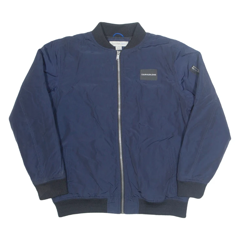 CALVIN KLEIN JEANS Womens Bomber Jacket Blue XL