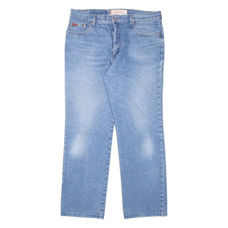 LEE COOPER Womens Jeans Blue Regular Straight Stone Wash W35 L29