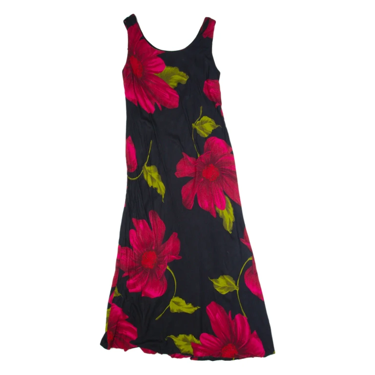 JESSICA HOWARD Womens Day Dress Black Floral Sleeveless Long M