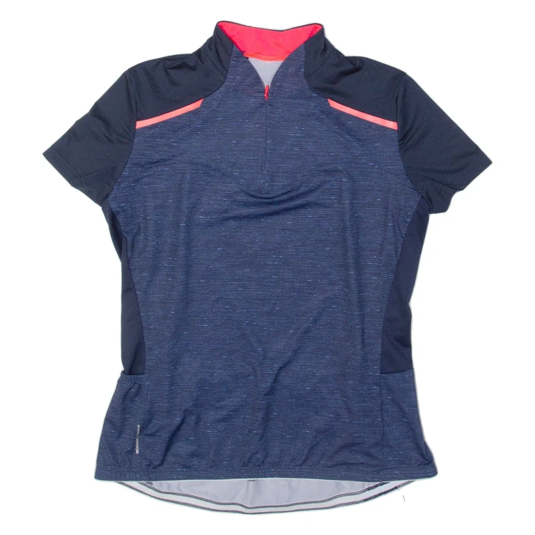 DECATHLON Cycling Womens Jersey Blue 1/4 Zip M