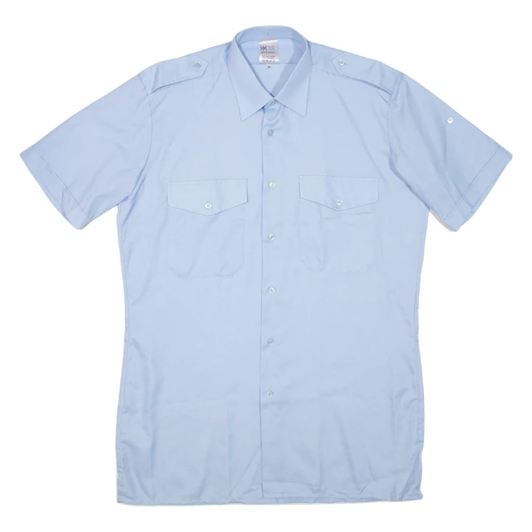 Mens Plain Shirt Blue L