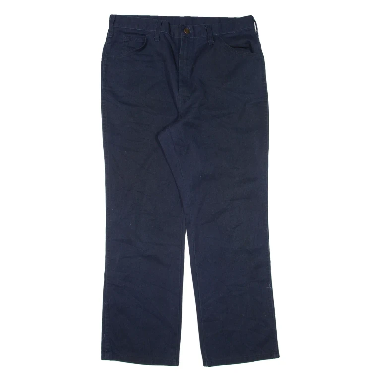 DICKIES Workwear Mens Trousers Blue Regular Straight W36 L30