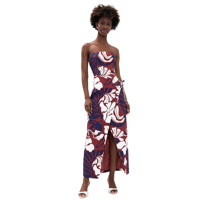 Seven Wonders Marta Maxi Dress Azure Print Red/Navy XS