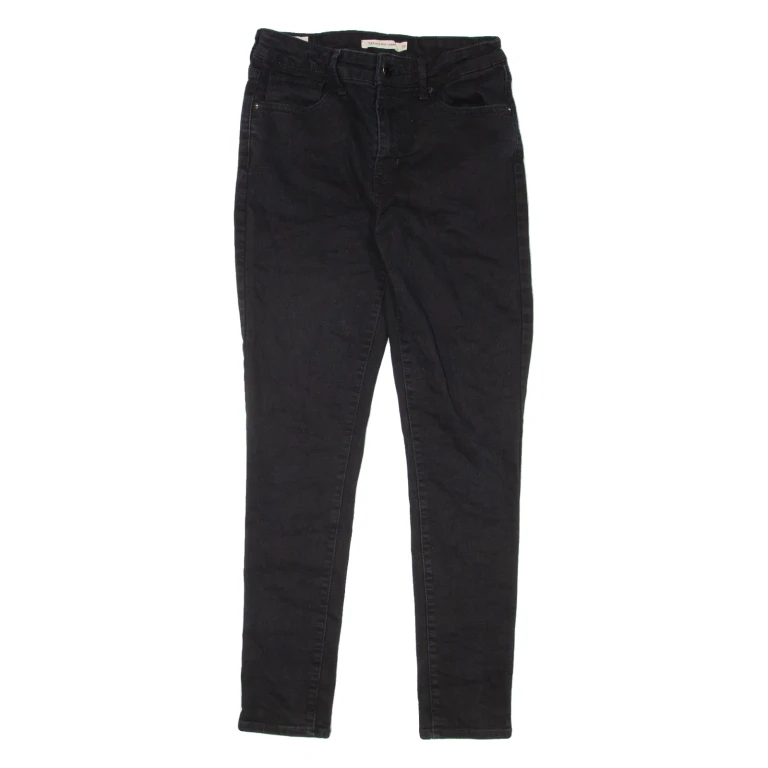 LEVI'S 721 High Rise BIG E Womens Jeans Black Slim Skinny W25 L28