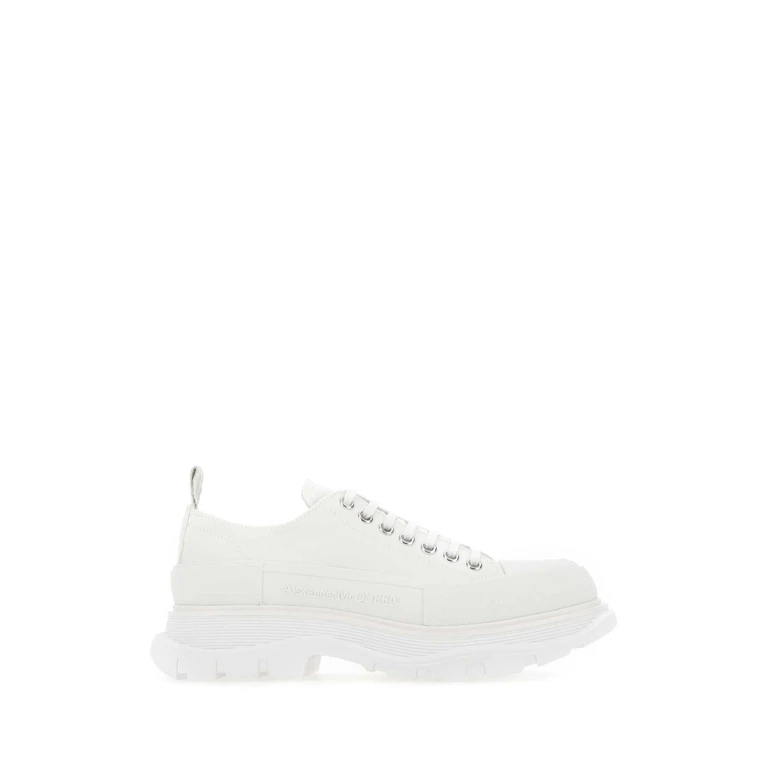 Alexander McQueen White Canvas Tread Slick Sneakers 9000 - Men
