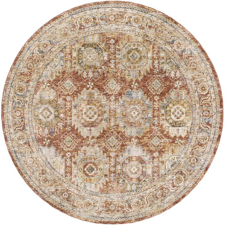 Crescentia Rust Area Rug - Clearance