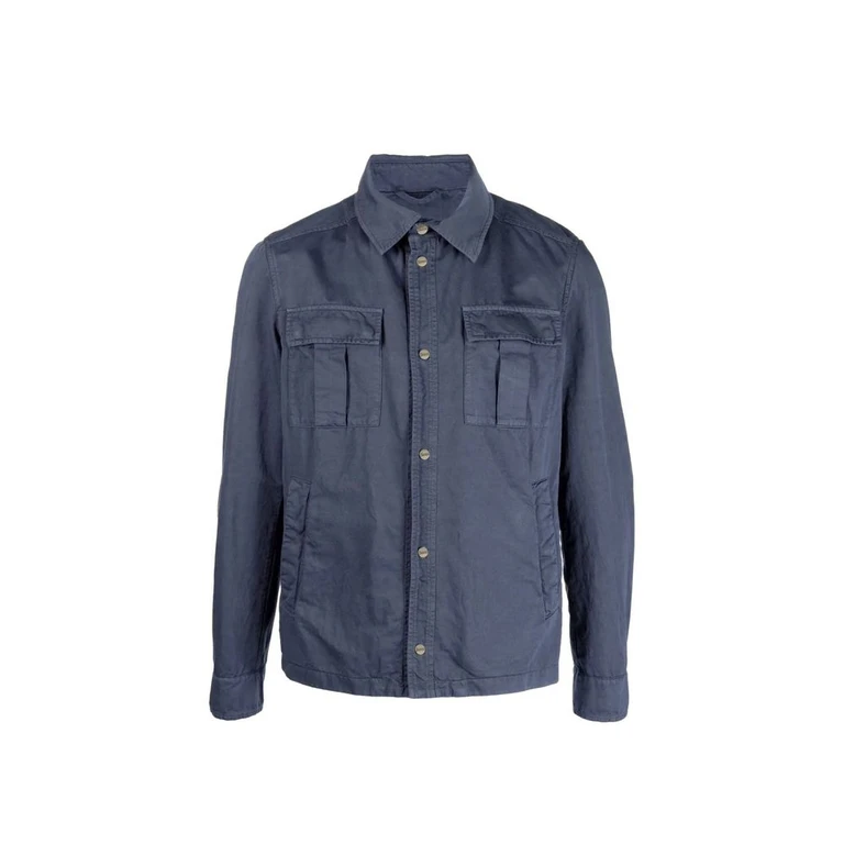 Blue Cotton Coat Clothing - Men