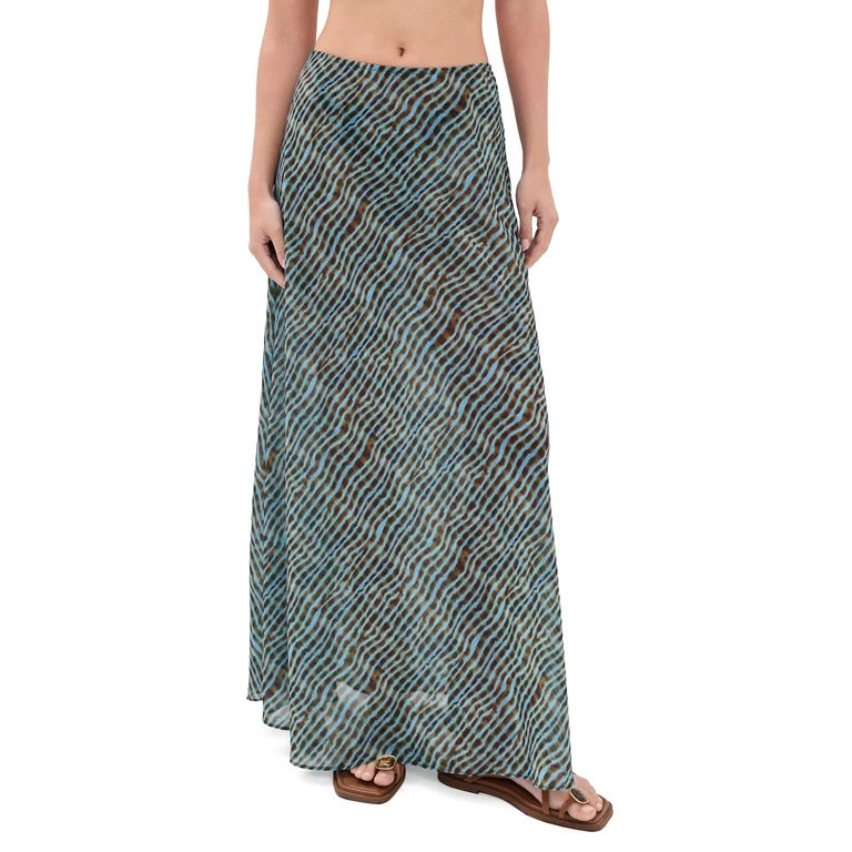 STAUD Velma Skirt Tidal Shell XL