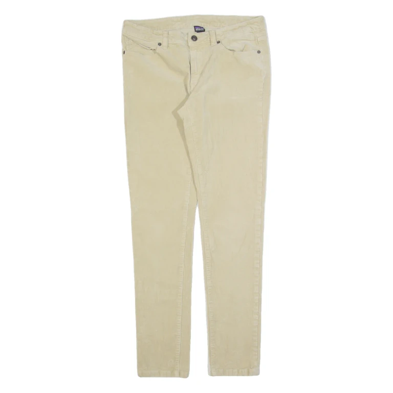 PATAGONIA Womens Corduroy Trousers Beige Slim Skinny W30 L30