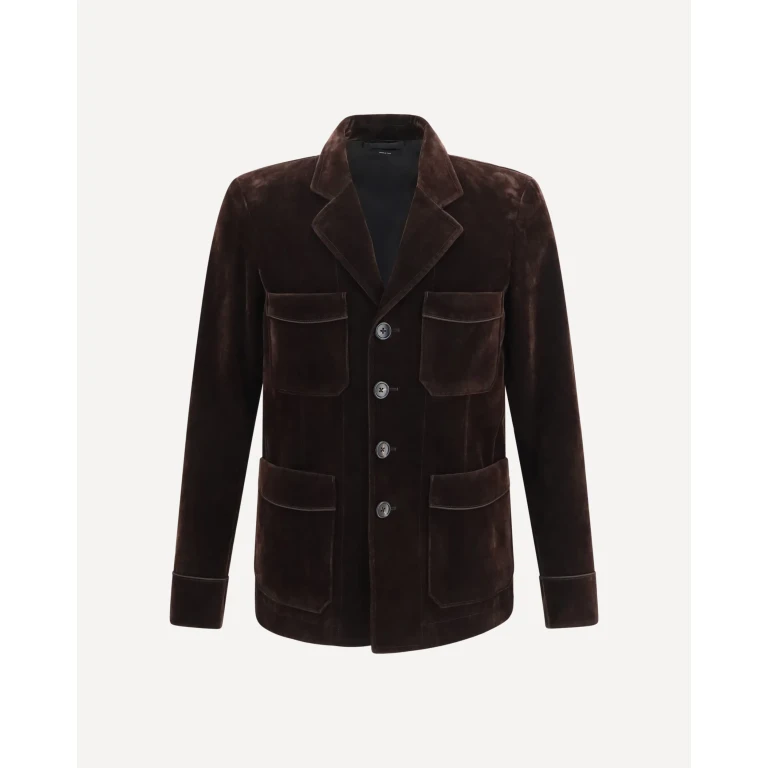 Cotton-blend Blazer Male 48
