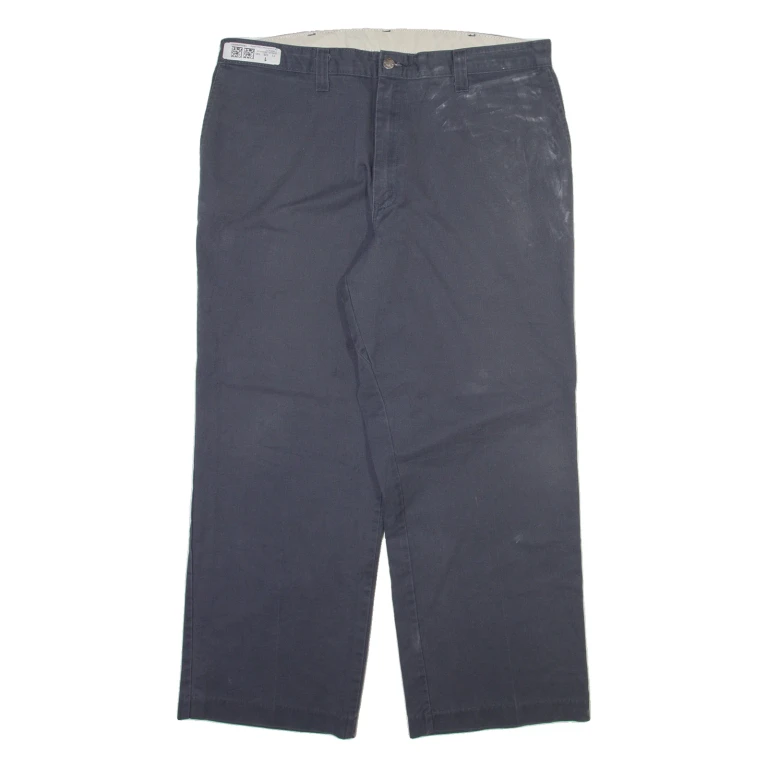 DICKIES Mens Trousers Grey Relaxed Straight W40 L30