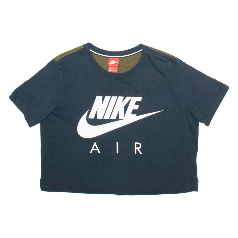 NIKE Crop Womens T-Shirt Black L