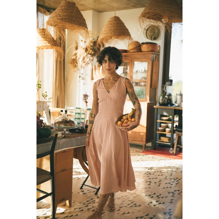 ECHINO DRESS - PLAID