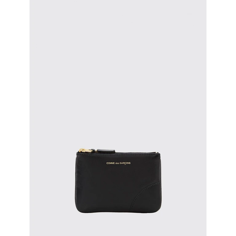 Zipped Smooth Calfskin Leather Wallet with Logo (SA8100BLACK)