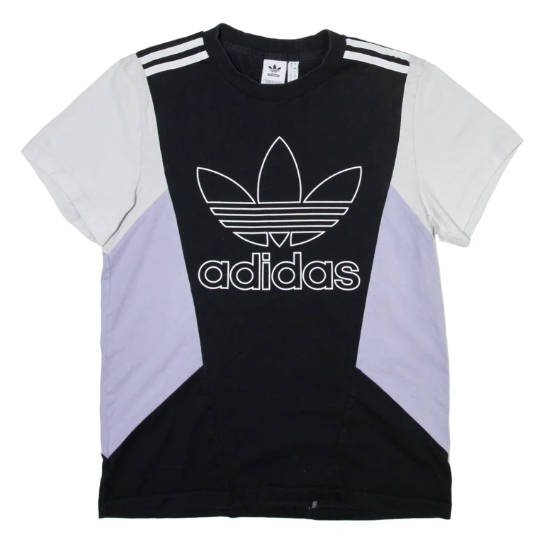 ADIDAS ORIGINALS Womens T-Shirt Black UK 8