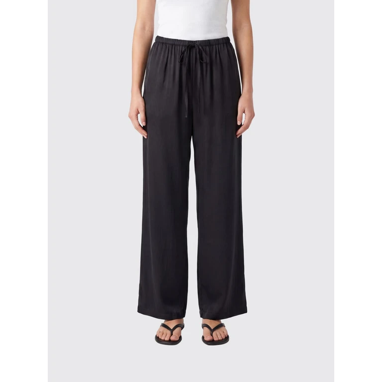 Straight Silk Trousers with Drawstring Waist (116169P6219ASF)