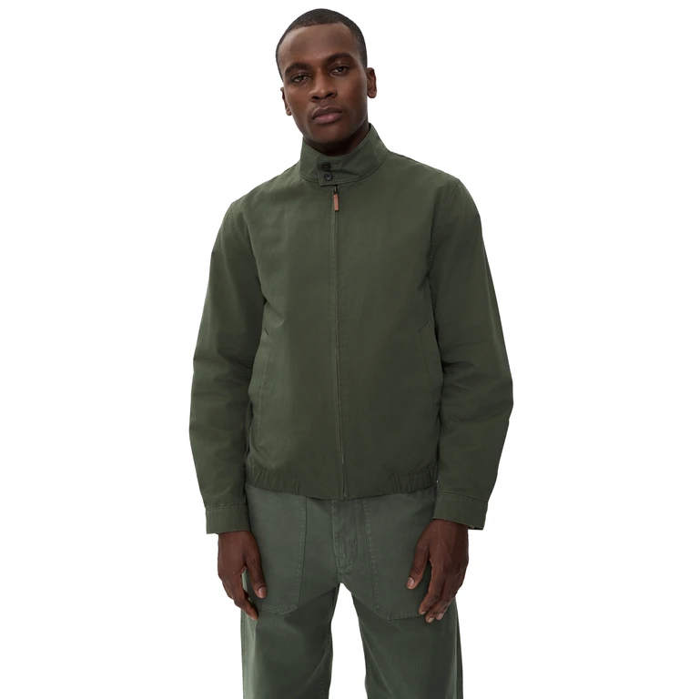 Vince Band Collar Bomber Jacket Coulter Green XL