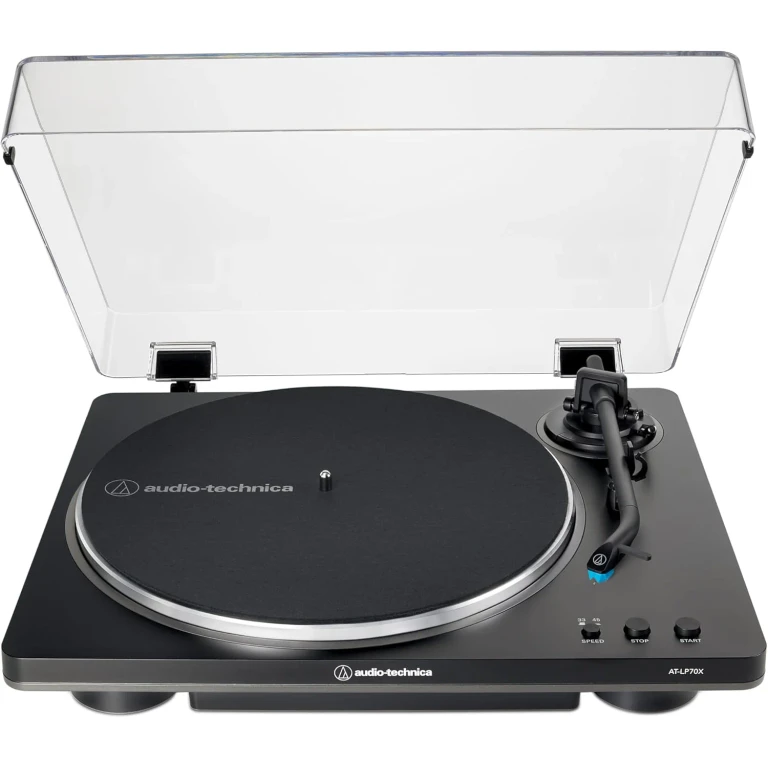 Audio-Technica AT-LP70X Fully Automatic Belt-Drive Turntable Black and Gray