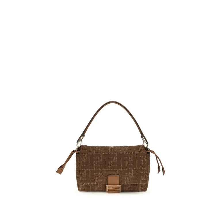 Fendi Brown Raffia Shoulder Bag - Women