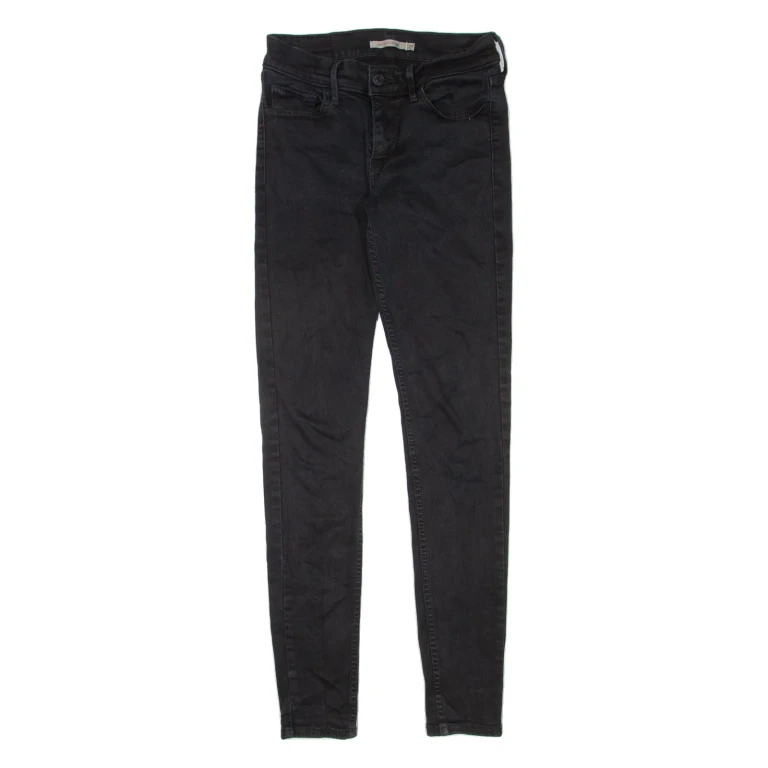 LEVI'S 710 Womens Jeans Black Slim Skinny W27 L30