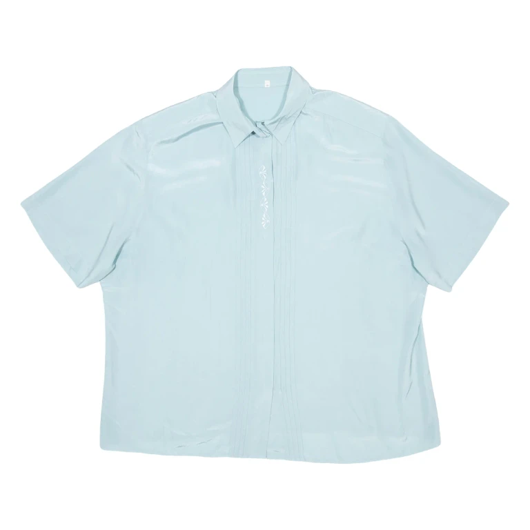 Womens Blouse Blue Collared 2XL