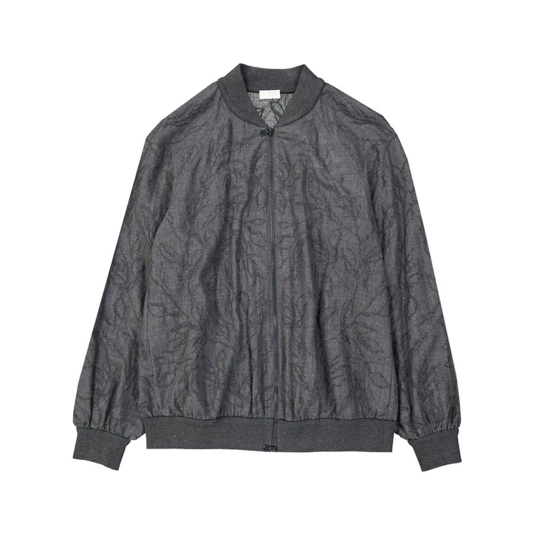 Brunello Cucinelli Gray Virgin Wool Bomber Clothing - Women