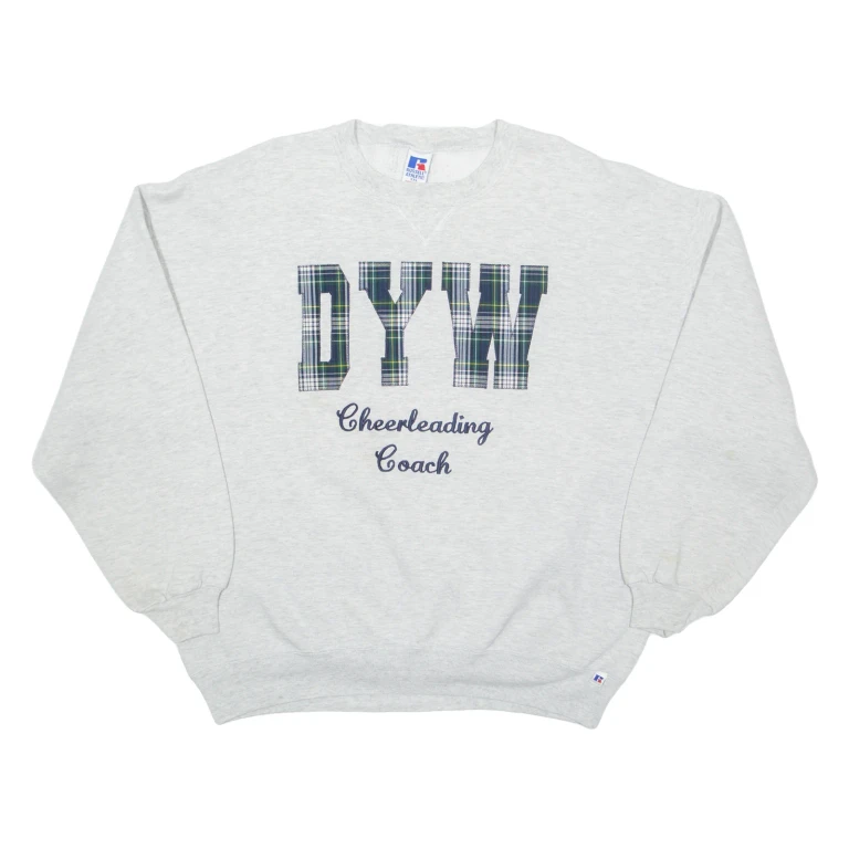 RUSSELL ATHLETIC Downingtown Young Whippets Cheerleading Womens Sweatshirt Grey USA 2XL