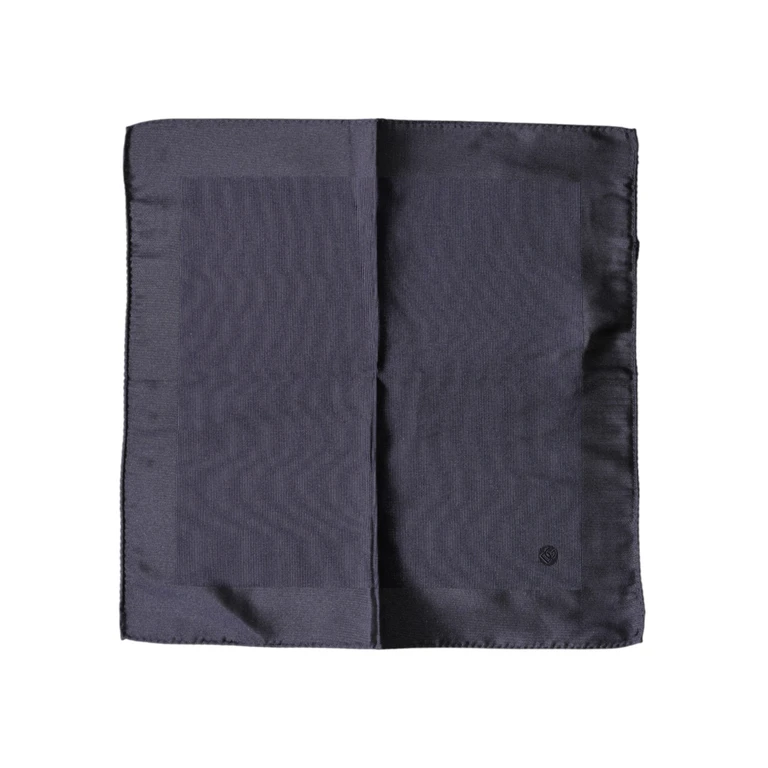 Dolce & Gabbana Blue Logo Silk Men Square Handkerchief Scarf - Men