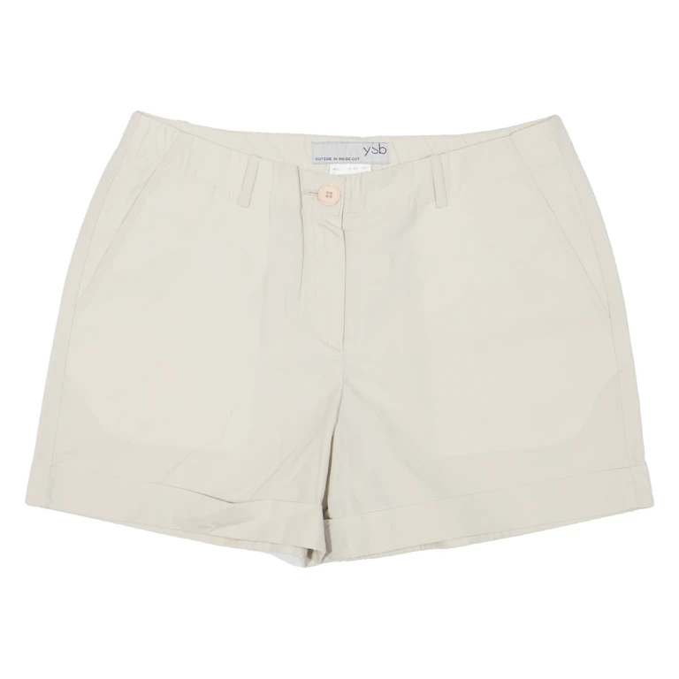 YSB Womens Casual Shorts Beige S W28