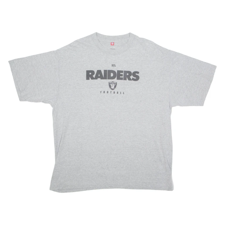 NFL Las Vegas Raiders Mens T-Shirt Grey USA XL