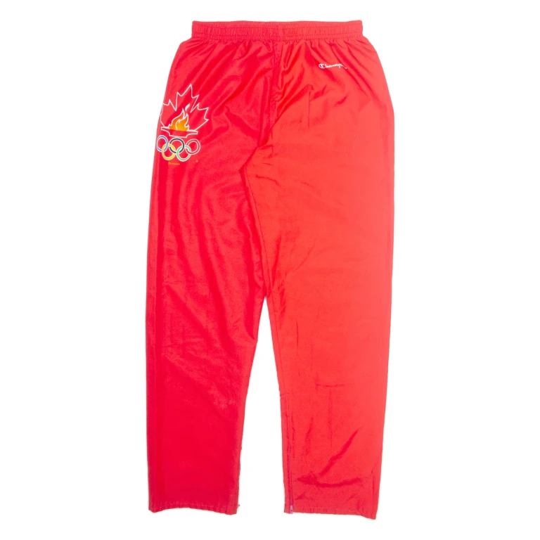 CHAMPION Womens Track Pants Red Straight M W28 L31