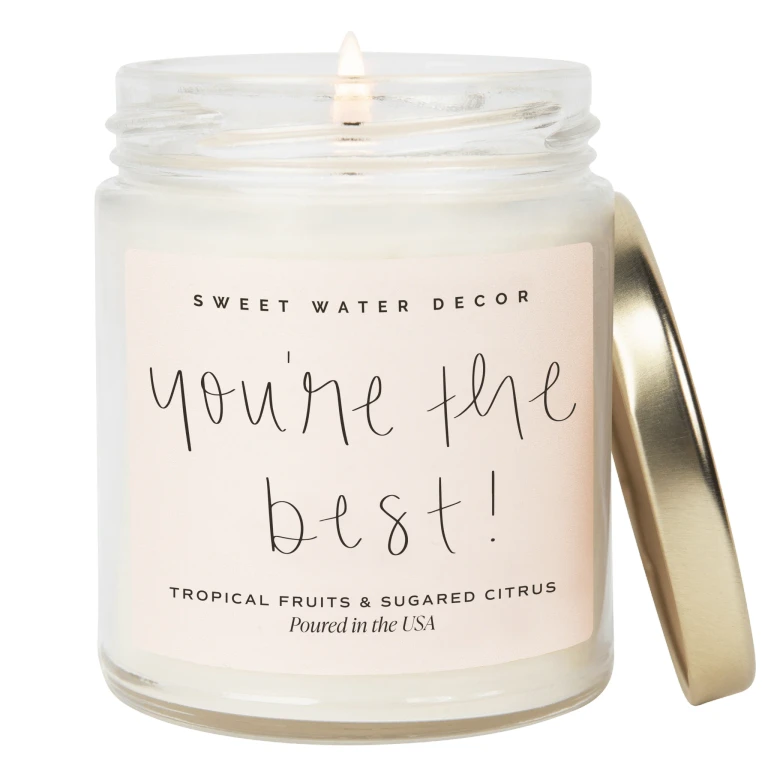 You're The Best! Soy Candle - Clear Jar - 9 oz (Island Air)
