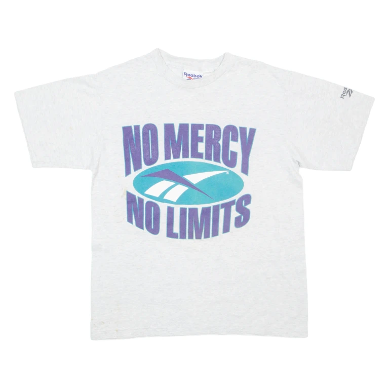 REEBOK Mens T-Shirt Grey M