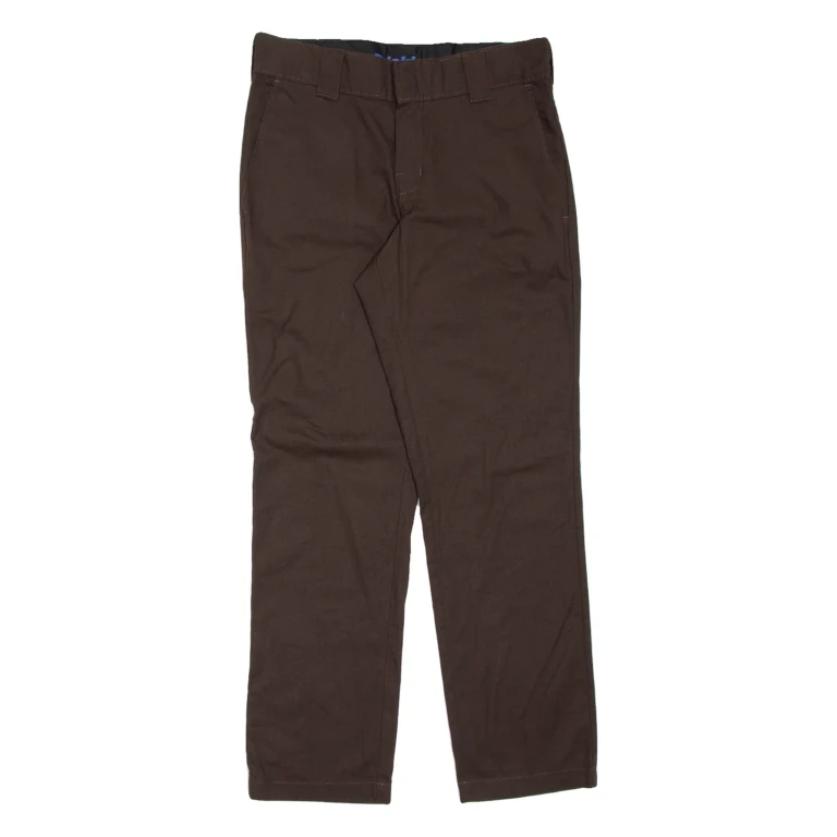 DICKIES Chino Mens Trousers Brown Regular Straight W28 L30