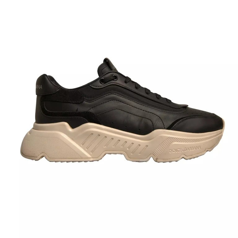 Black White Daymaster Low Top Sneakers Shoes Black/white Calf Leather Nylon - Women